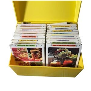 Vintage 1971 Betty Crocker Recipe Card Library Yellow Box